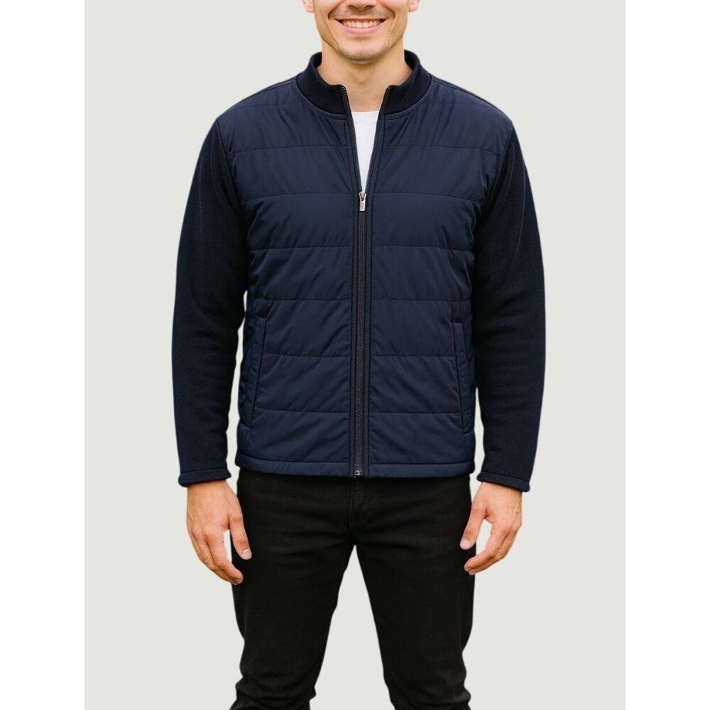 Infinity Linearflex Men's XL Navy Knit & Quilted Full-Zip Jacket G1925